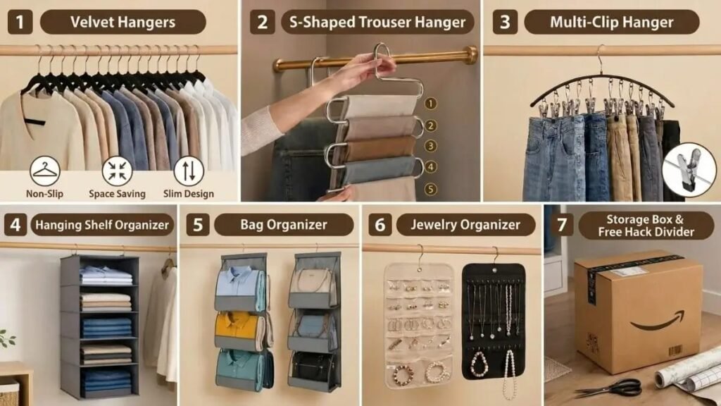 how to organise a small wardrobe with smart organisers