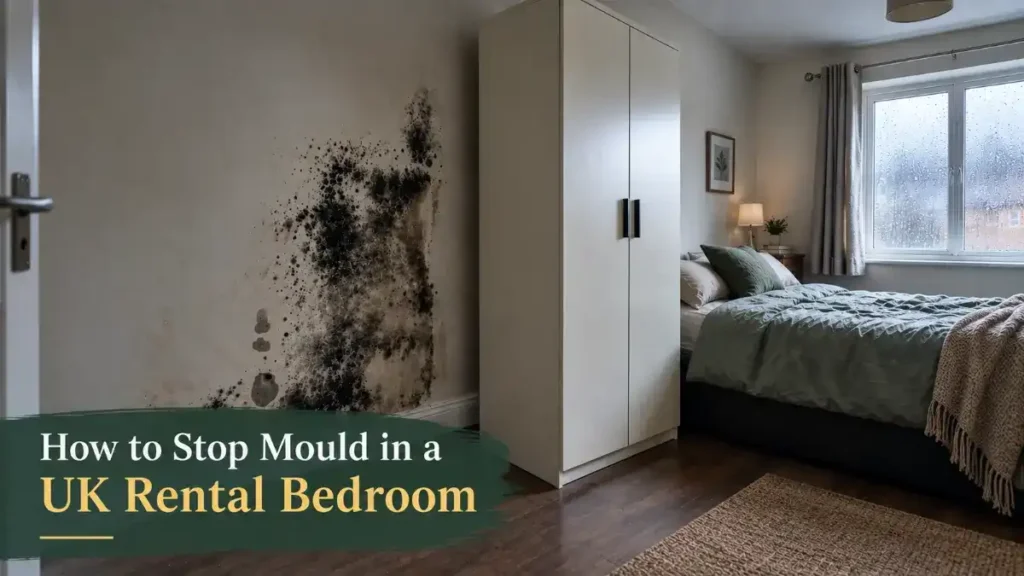 How to stop mould in a UK rental bedroom black mould behind a wardrobe