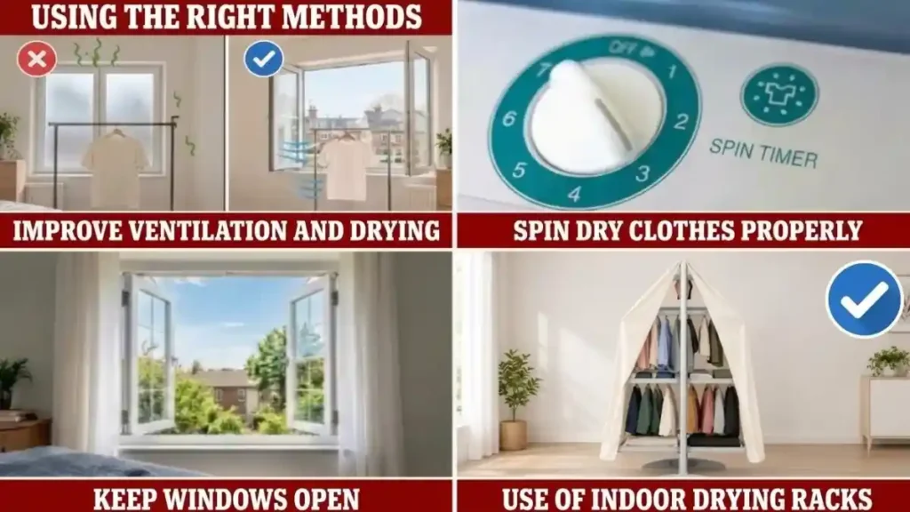 How to dry clothes in winter cheaply: improve ventilation, spin dry properly, open windows and use an indoor drying rack